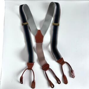 Dooney & Bourke Mens Suspenders Braces Button Dapper Formal Wear Light Stain